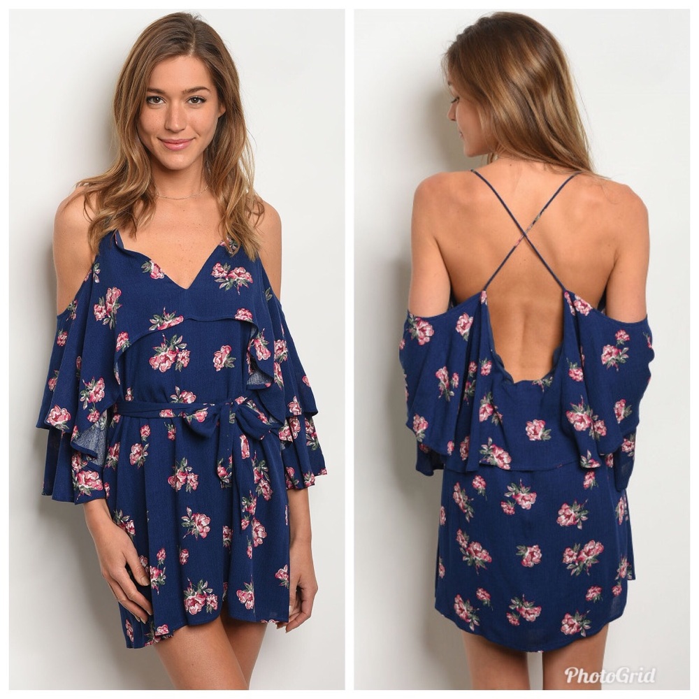 5-PACK  Navy Floral Dress